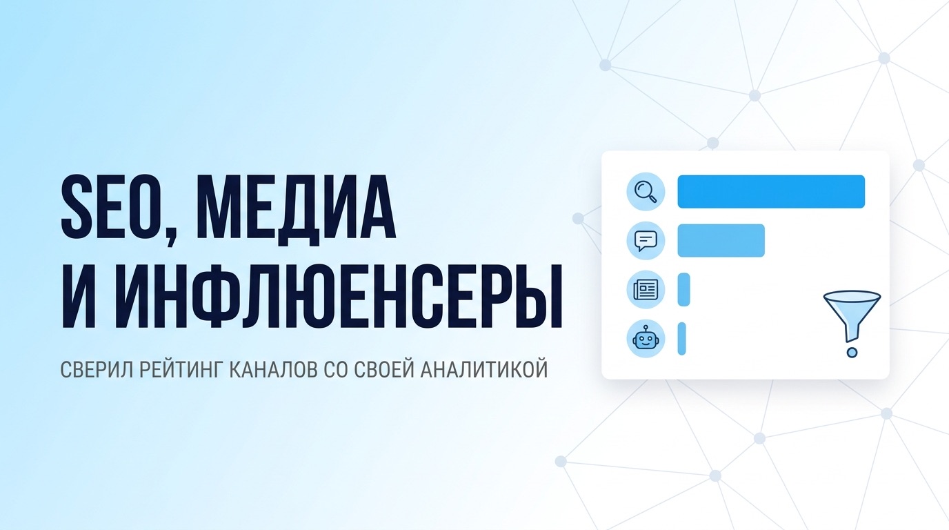 SEO, медиа и инфлюенсеры названы лучшими каналами для малого бизнеса. Сверил со своими цифрами